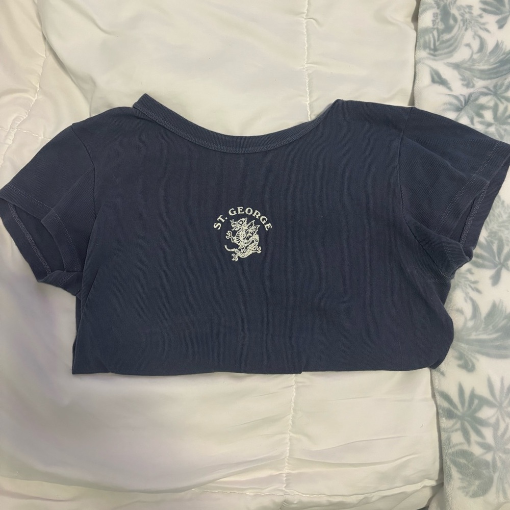 John Galt Blue Shortsleeve Baby Tee St. George